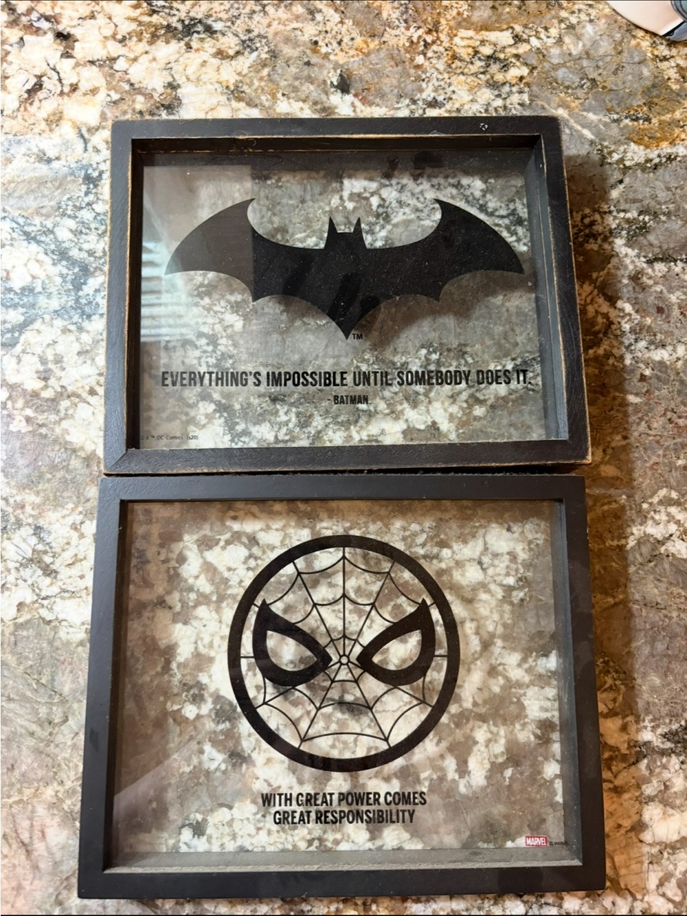 Batman & Spider-Man Glass Frames